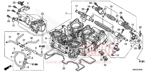 CORPS DE PAPILLON VFR1200FDF de 2015
